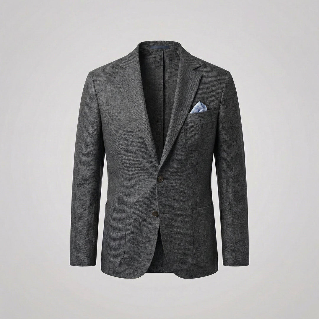 Casual men's relaxed fit jacket, a lightweight blazer for effortless summer style and versatile outerwear.