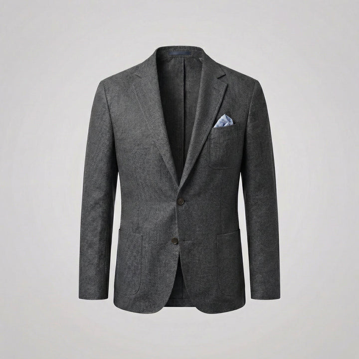 Casual men's relaxed fit jacket, a lightweight blazer for effortless summer style and versatile outerwear.