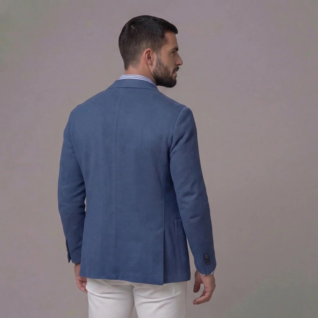 Breathable men's lightweight jacket, relaxed fit blazer for warm weather casual and smart casual outfits.