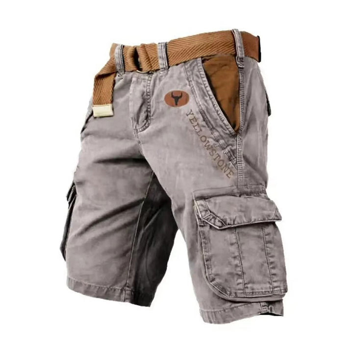 Men's relaxed fit multi-pocket cargo shorts, ideal for casual everyday wear & comfort.