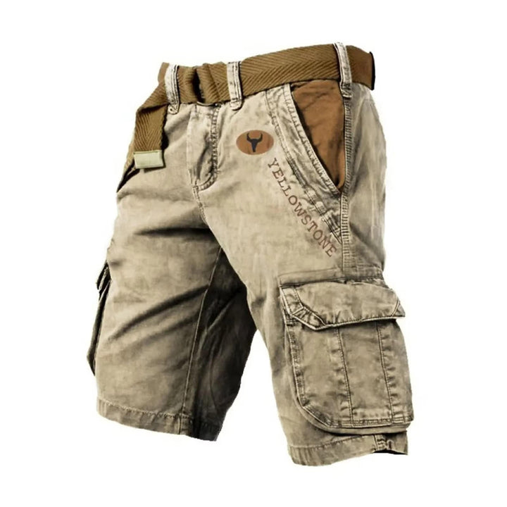 Utility men's cargo shorts with ample multi-pockets & a relaxed fit, perfect for outdoor activities.