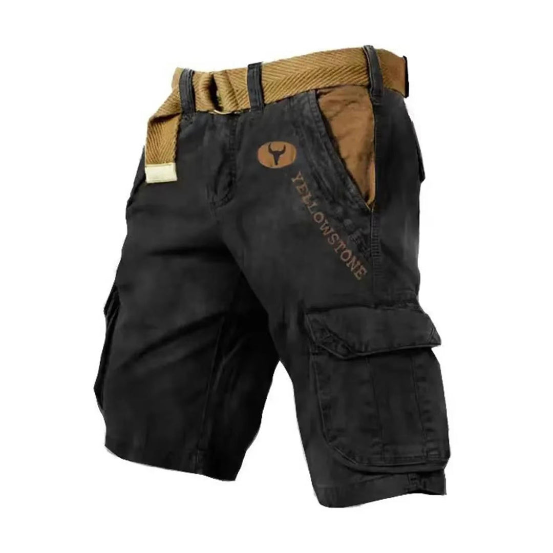 Durable men's casual cargo shorts with a relaxed fit & multiple functional pockets.