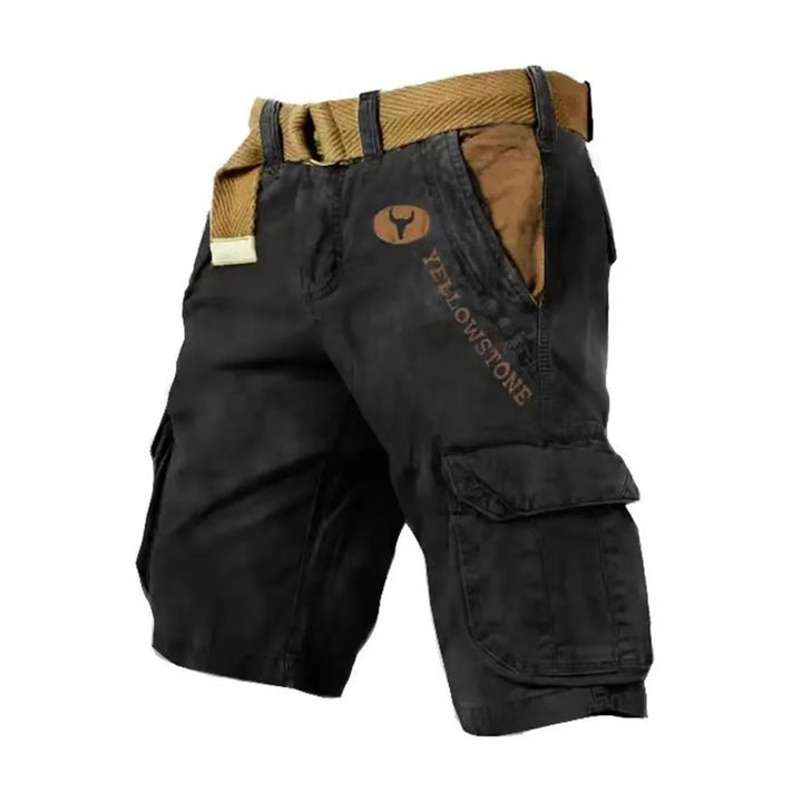 Durable men's casual cargo shorts with a relaxed fit & multiple functional pockets.