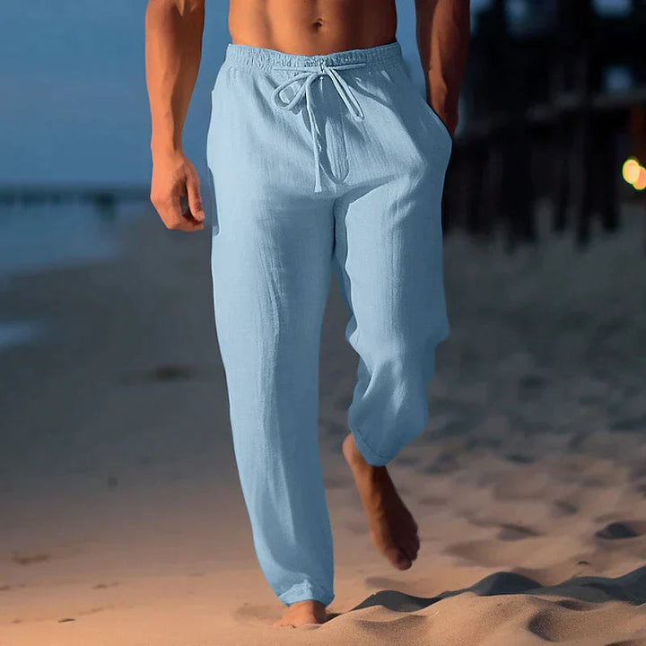 Lightweight & breathable men's relaxed fit summer pants, perfect for warm weather comfort.