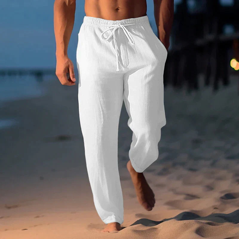Versatile men's summer drawstring pants, relaxed fit for ultimate comfort & casual style.