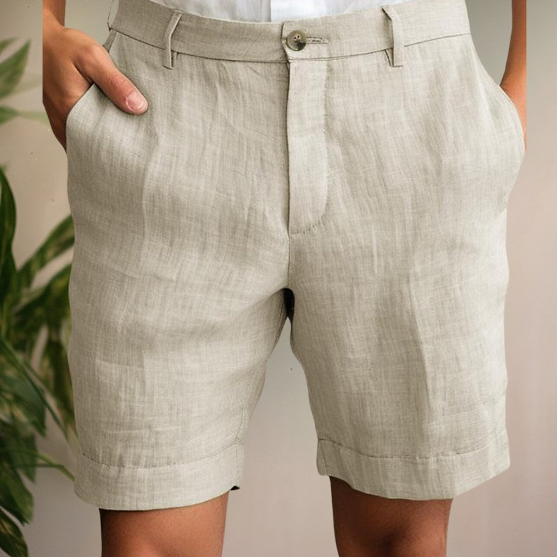 Men's relaxed fit summer shorts in a light color, perfect for casual comfort and warm weather style.