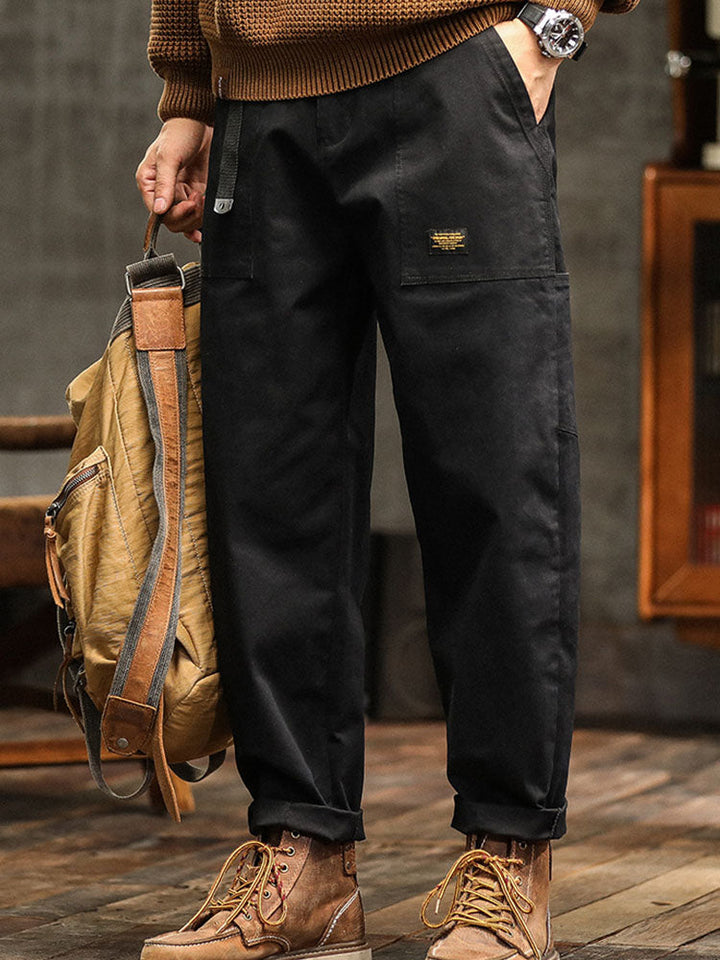 Everyday men's relaxed fit utility pants, offering a stylish look & practical functionality.