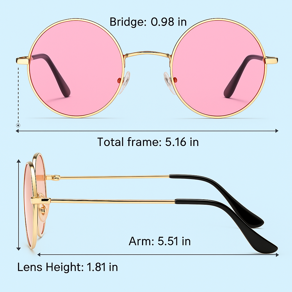 Premium men's retro round polarized sunglasses. Anti-glare, UV protection for ultimate eye comfort.