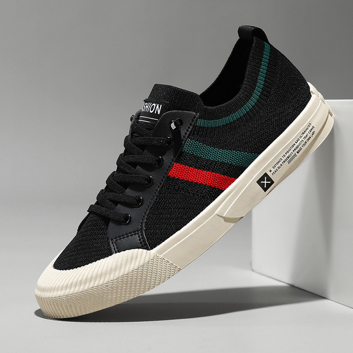 Retro stripe men's summer trainers, comfortable & lightweight casual athletic shoes for everyday.