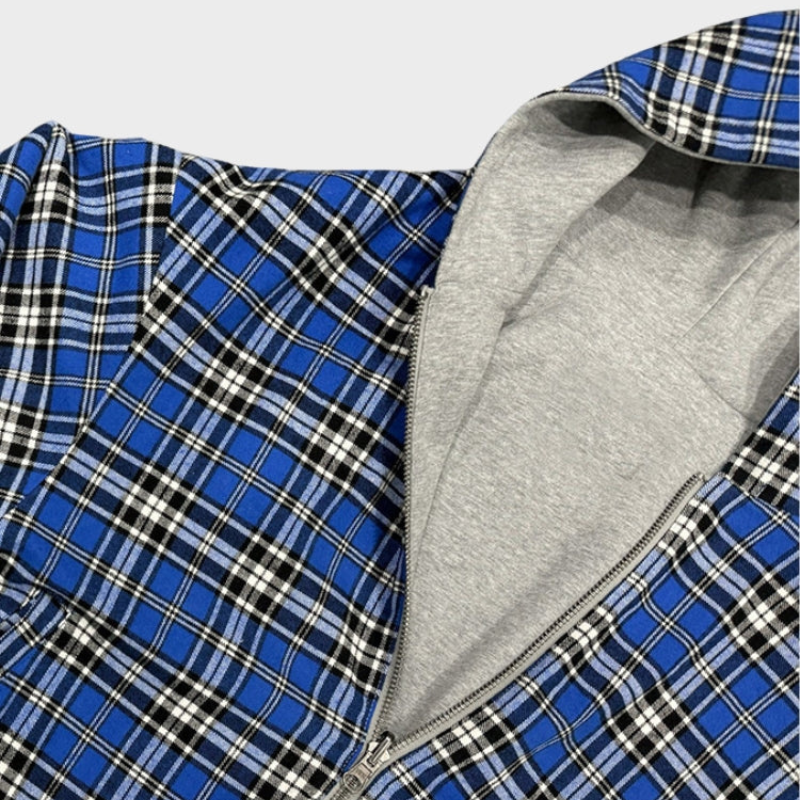 Trendy men's reversible oversized sweatshirt, offering two distinct looks for modern streetwear and casual outfits.