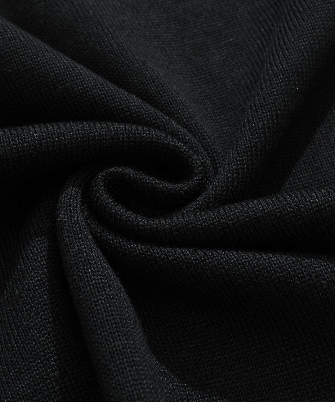 Comfortable men's black ribbed sweater, a mock neck half-zip design for everyday wear