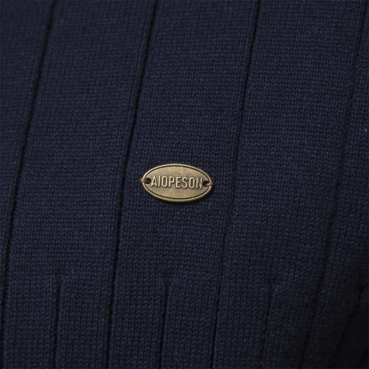 Comfortable men's ribbed mock neck half zip sweater, a stylish layering top for all occasions.
