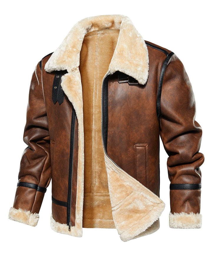 Men's rugged brown explorer field jacket, durable outerwear perfect for winter adventures.