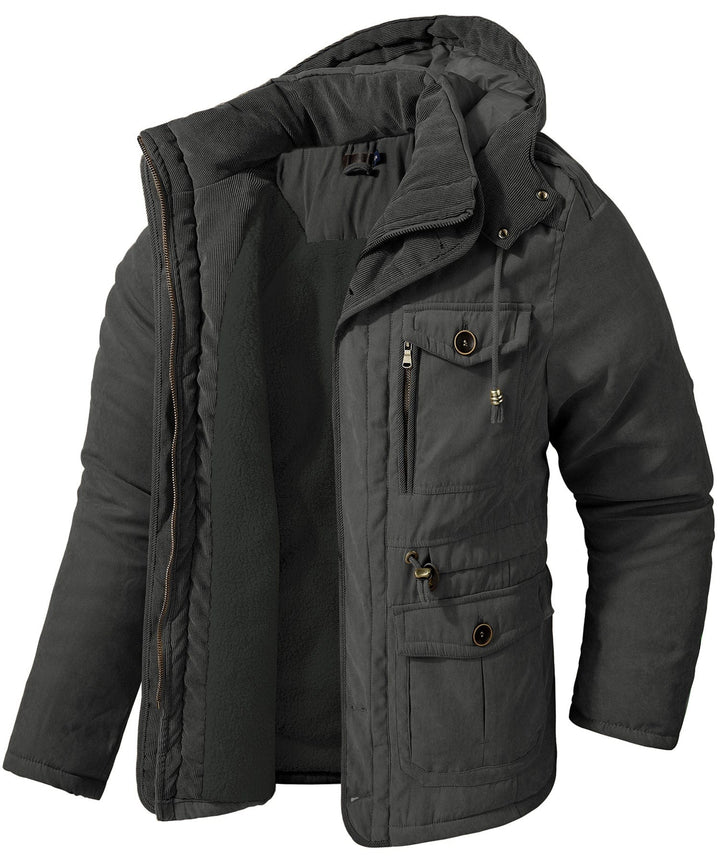 Men's cold-weather work jacket, heavyweight and designed for reliable performance.