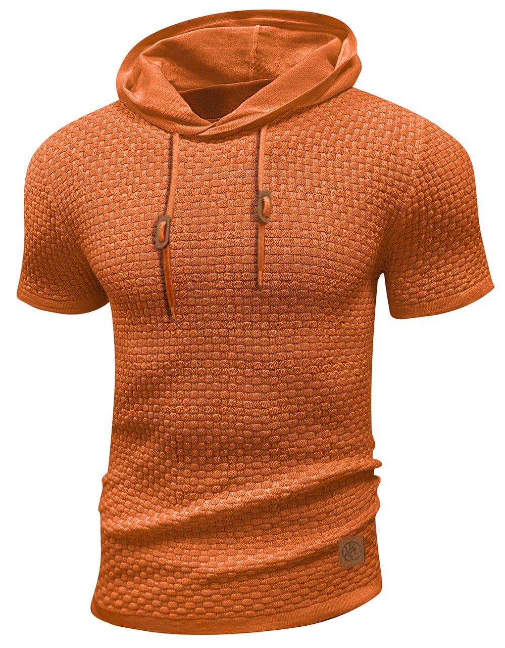 Men's athletic short sleeve pullover hoodie for a cool and sporty look