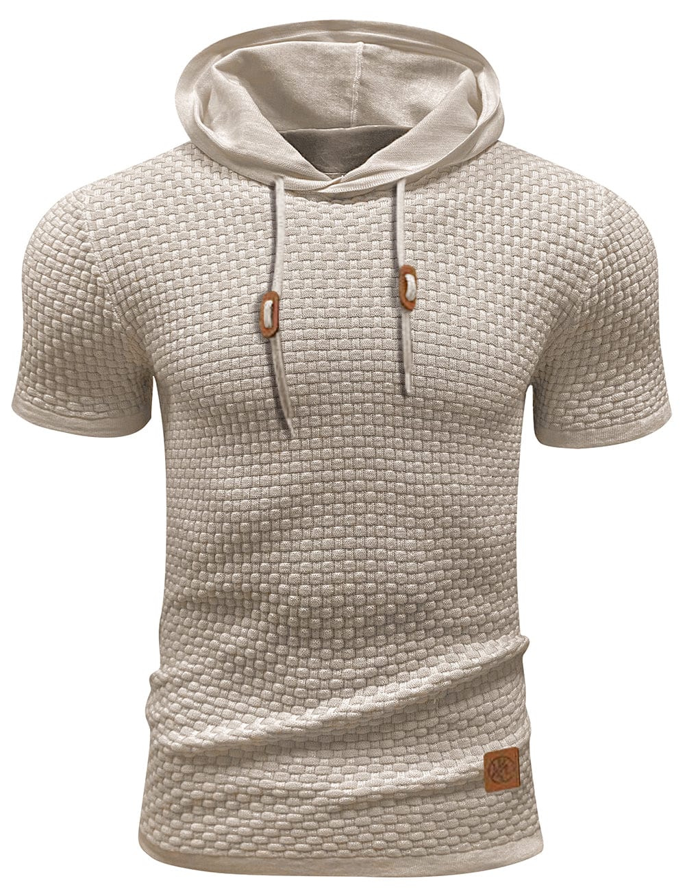 Men's short sleeve hoodie pullover, activewear style, breathable and comfortable