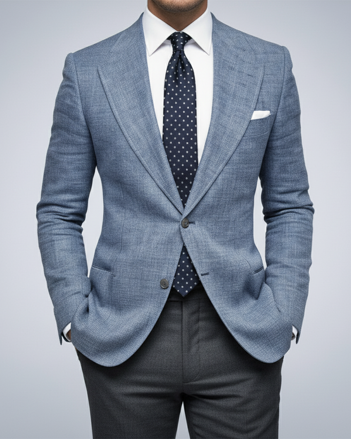 Men's slim fit blazer for business meetings & special occasions. Stylish & modern suit jacket.