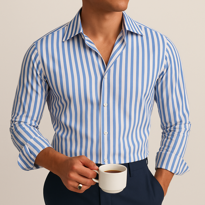 Men's slim fit polo shirt for smart casual & business casual. Versatile, stylish, and perfect for everyday wear.