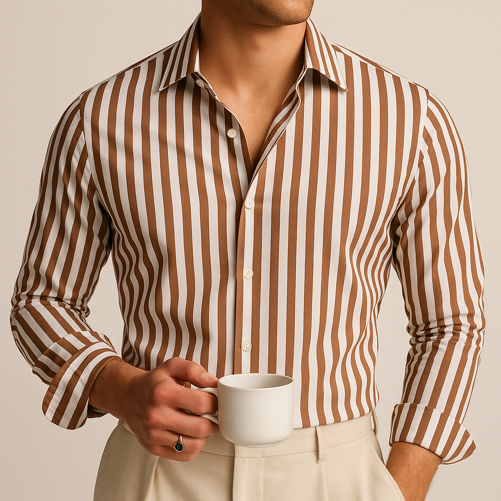 Men's fashion polo, ideal for smart casual or business style. Comfortable & versatile, perfect for men's everyday wear.