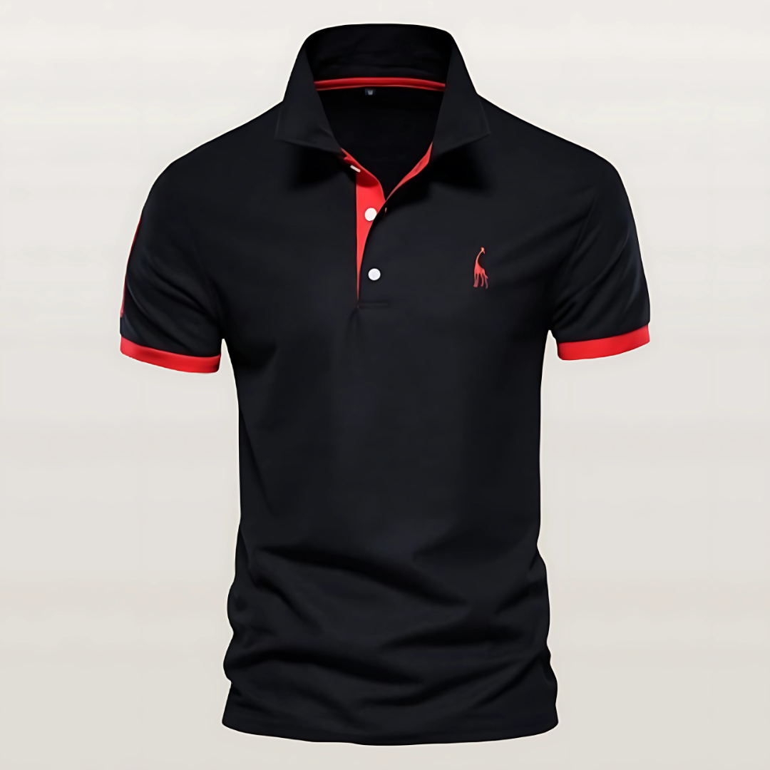 Stylish men's slim fit polo shirt. Perfect contrast trim casual wear or smart casual golf attire.