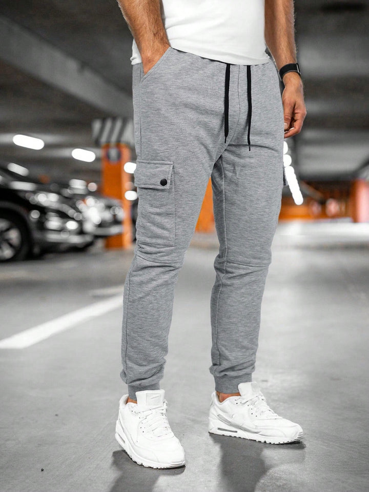 Men's fashion slim-fit joggers, blending streetwear style with ultimate casual comfort.