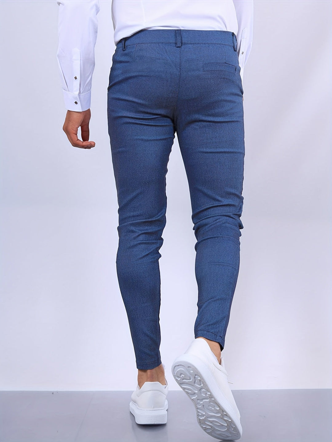 Versatile men's slim fit stretch chinos, perfect comfort pants for office and everyday style.
