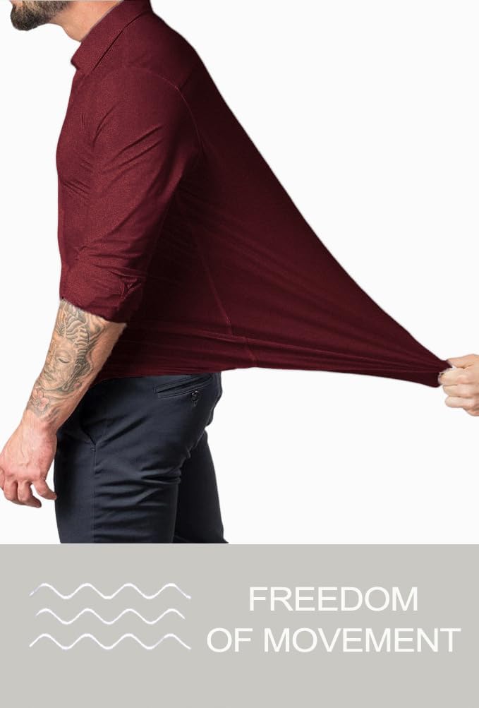 Soft men's non-iron long sleeve shirt, perfect for business or casual.