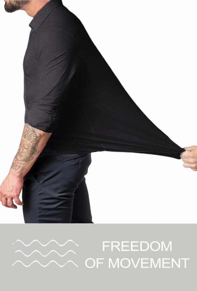Men's formal wrinkle-free dress shirt, impeccable style for special occasions.