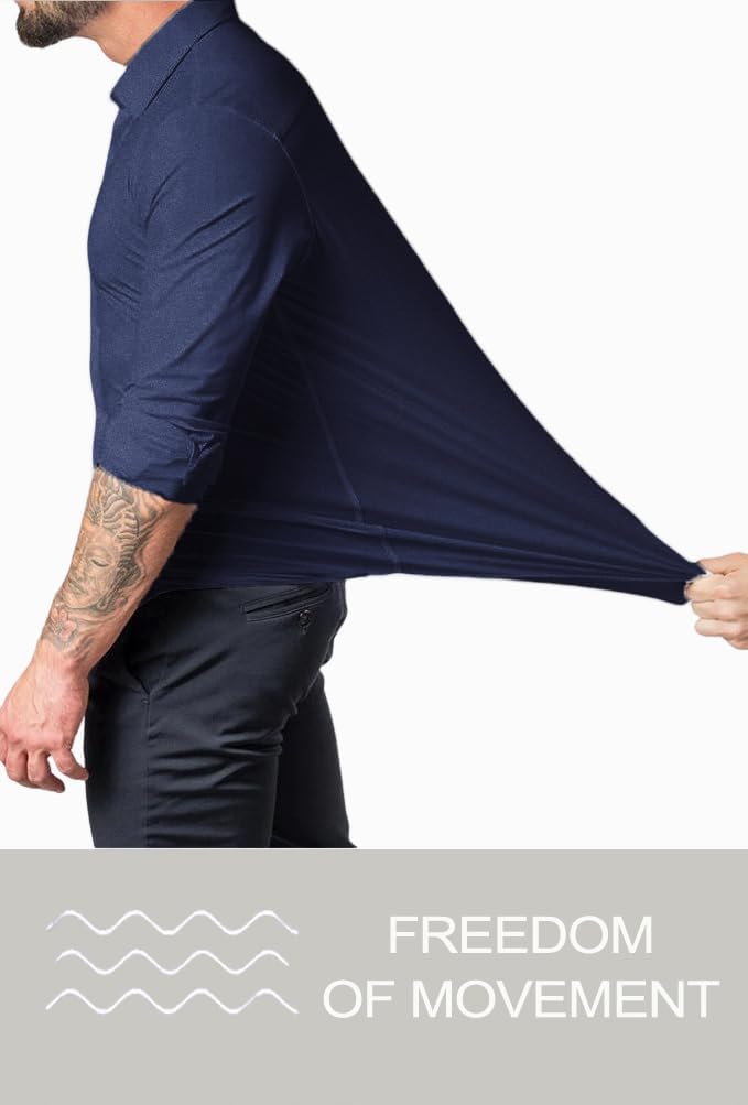 Wrinkle-free men's slim fit shirt.
