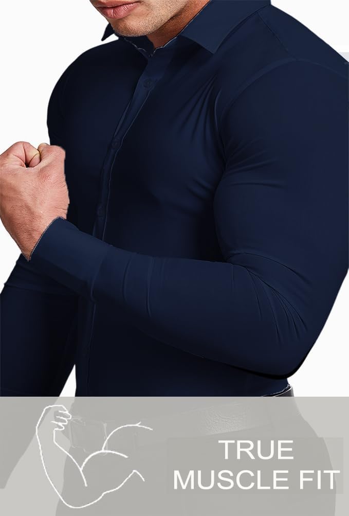 Stylish men's non-iron dress shirt.