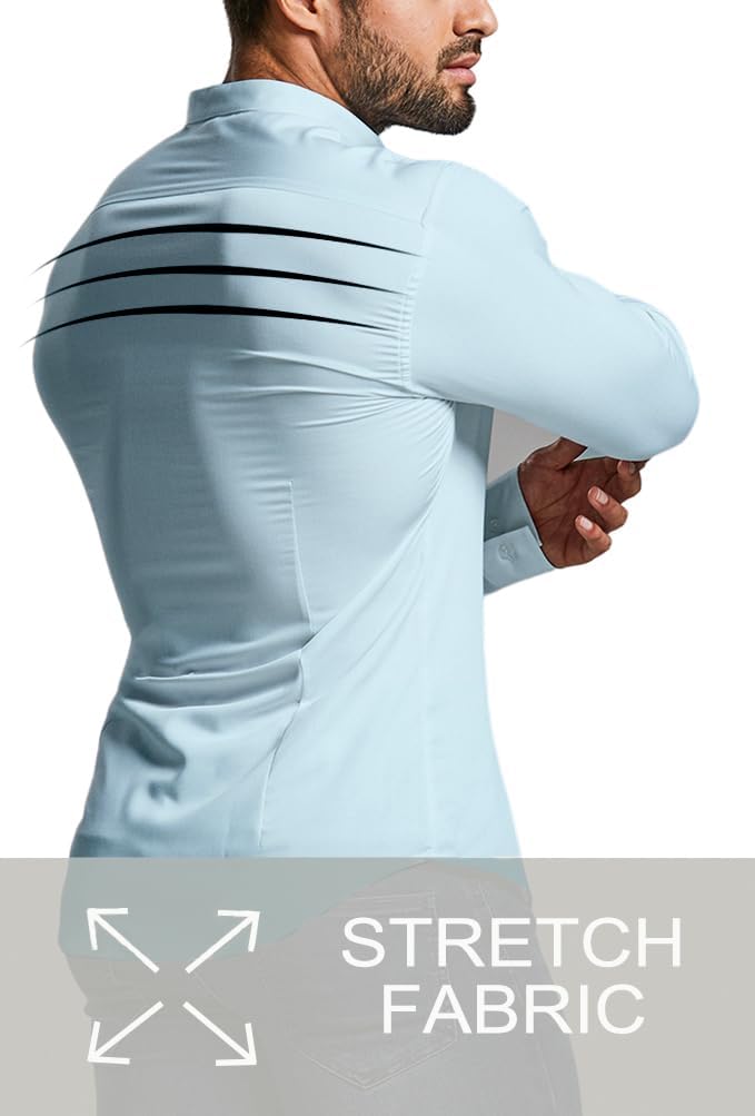 Men's easy-care slim fit shirt for style & comfort.