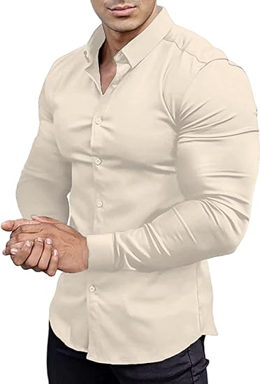 Casual men's shirt: slim fit, non-iron, stylish and comfortable.
