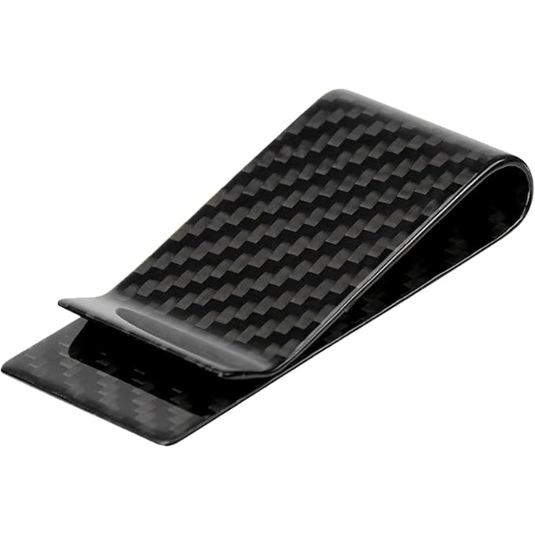 Stylish men's slim stainless steel card holder & money clip set. Ideal for minimalist everyday accessories.