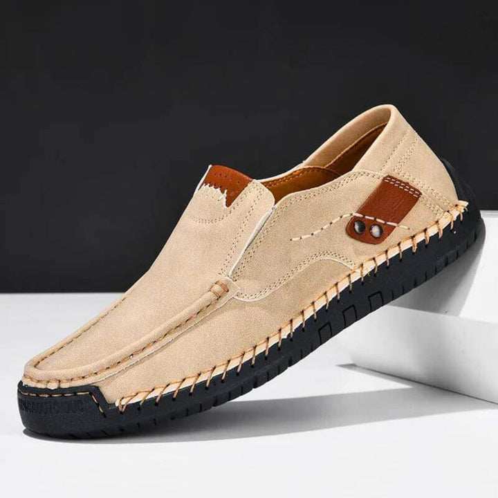 Versatile men's smart casual slip-on shoes, easy to wear, offering durable non-slip comfort & orthopedic support.
