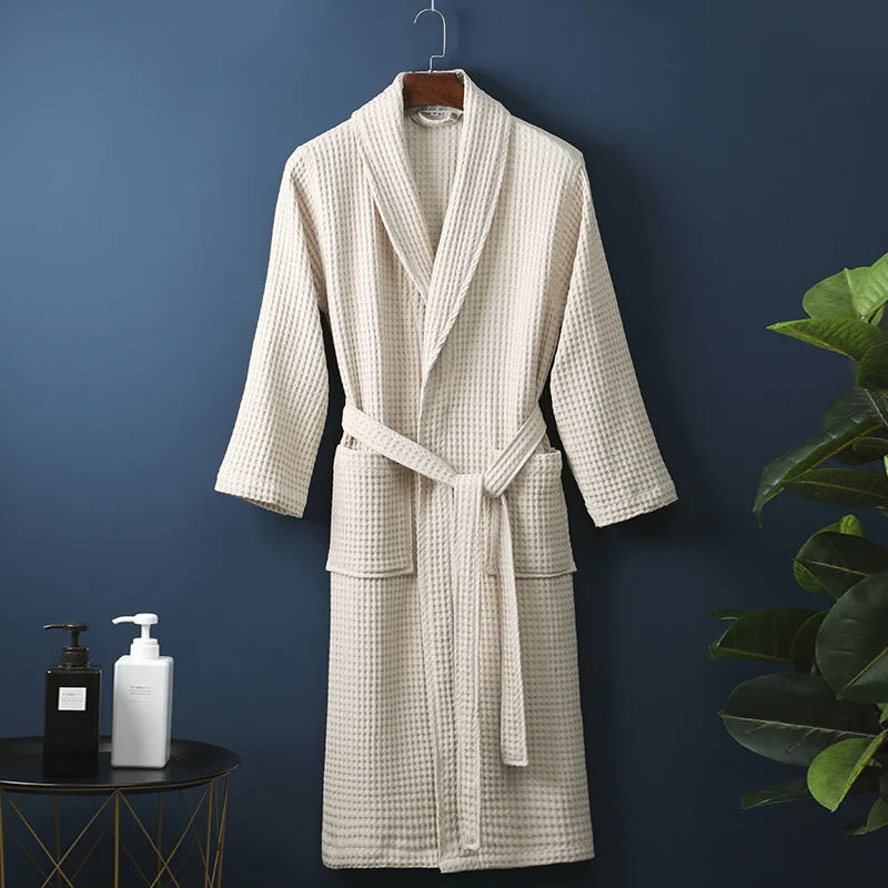 Men's soft cotton bathrobe for ultimate home comfort & relaxation. Perfect loungewear.