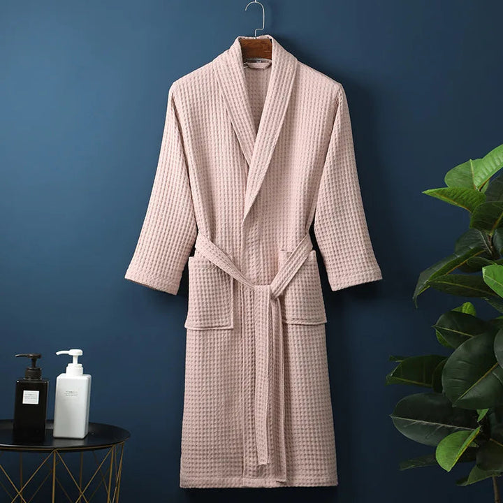 Comfortable men's soft cotton robe, ideal for relaxation and cozy home wear.