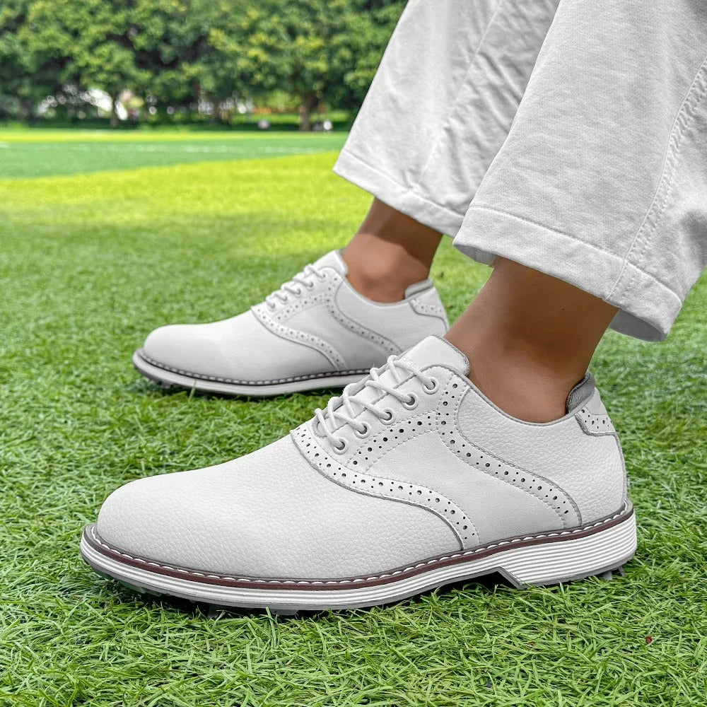 Water resistant Men's Spiked Golf Brogue Shoes, ideal for all weather conditions