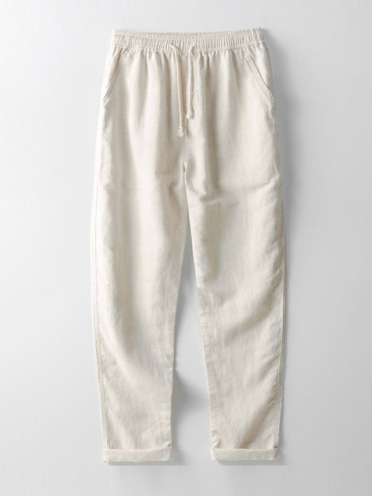 Fashionable men's band collar shirt and trousers co-ord set, a must-have for contemporary summer style.
