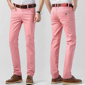 Versatile men's colored trousers, ideal for everyday casual wear, offering a stylish & comfortable fit.