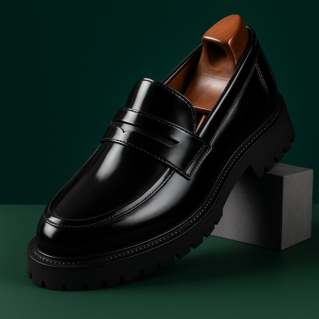 Easy slip-on men's loafers. Comfortable dress shoes for everyday wear, offering classic style & men's fashion.