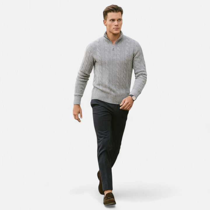 Modern men's open-front sweater with a stylish design, ideal for effortless layering in casual or smart casual looks.