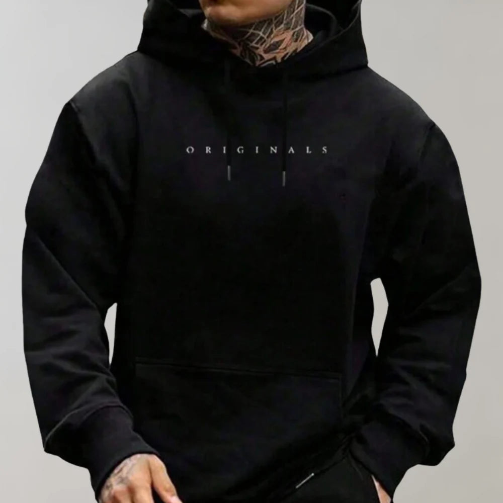 Stylish men's oversized hoodie for spring/summer, a comfortable casual wear pullover, ideal for modern streetwear.