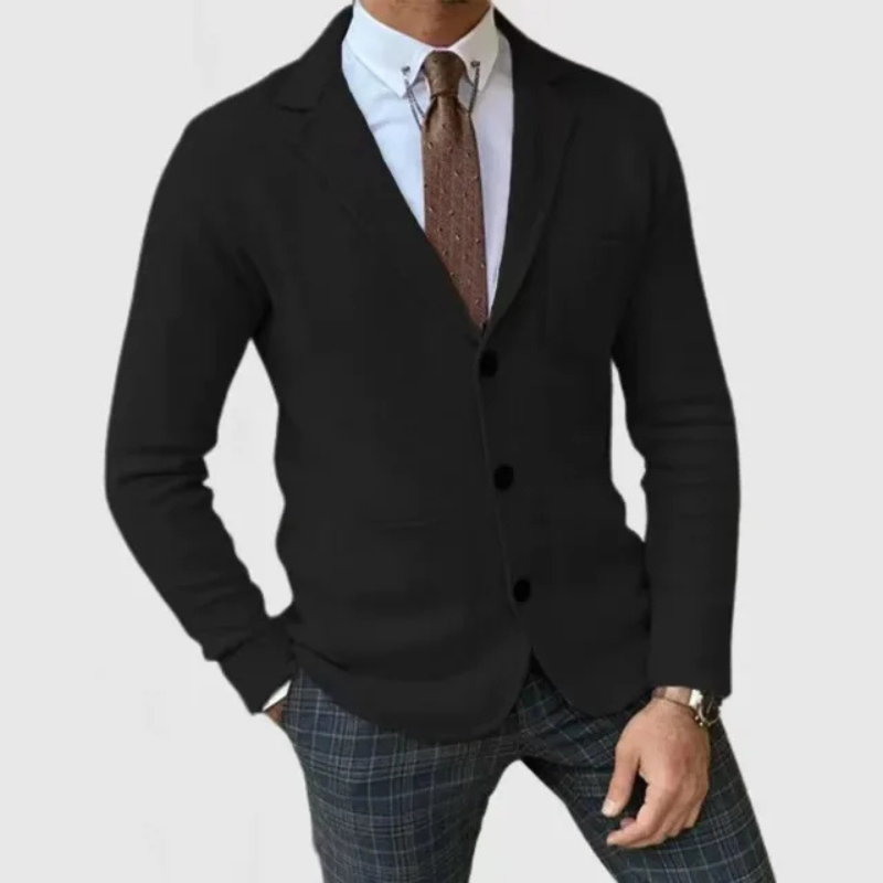 Versatile men's blazer with notch lapel & two-button design, ideal for formal, casual, or office wear.