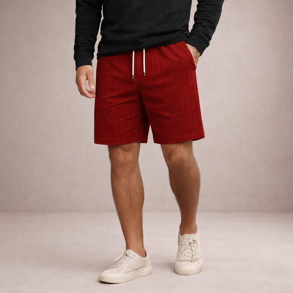 Men's beach-ready drawstring shorts, relaxed fit for ultimate comfort on any summer vacation.