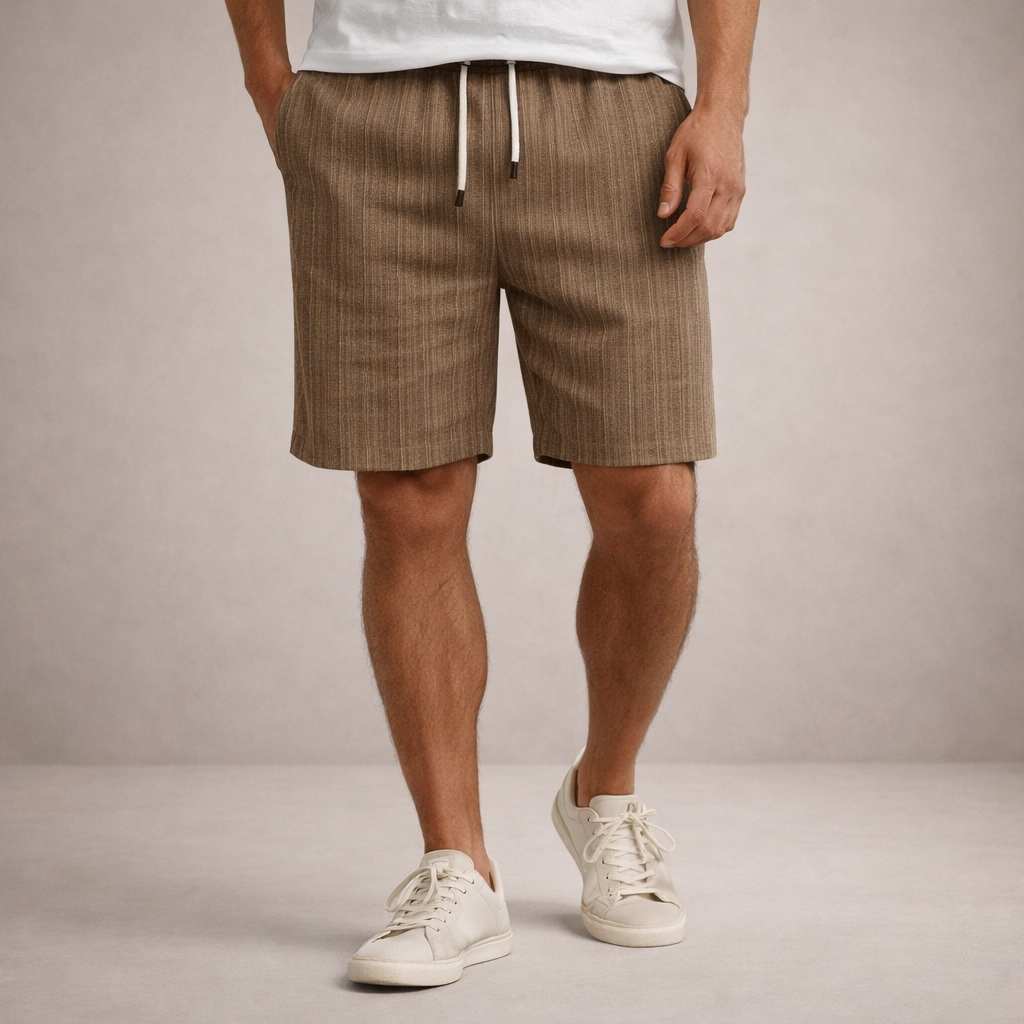 Men's stylish knee-length summer shorts, relaxed fit & comfortable, perfect for casual fashion.