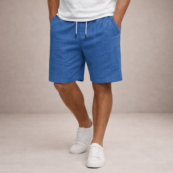 Comfortable men's knee-length shorts, relaxed fit, versatile for summer casual fashion.