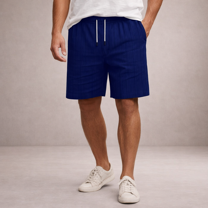 Men's casual drawstring shorts, perfect for summer days, offering a relaxed & comfortable fit.