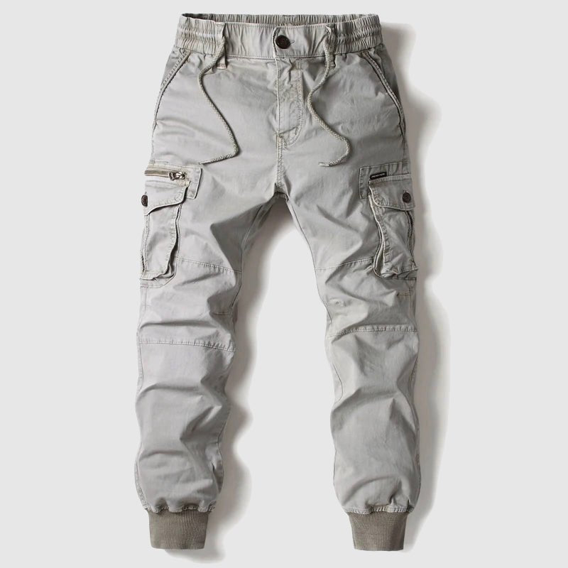 Stylish men's tactical joggers made from durable fabric. Versatile casual pants for all-season fashion & comfort.