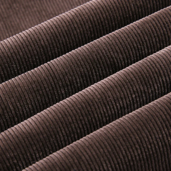 Comfortable men's tailored corduroy pants in a classic fit, suitable for both office and casual wear.