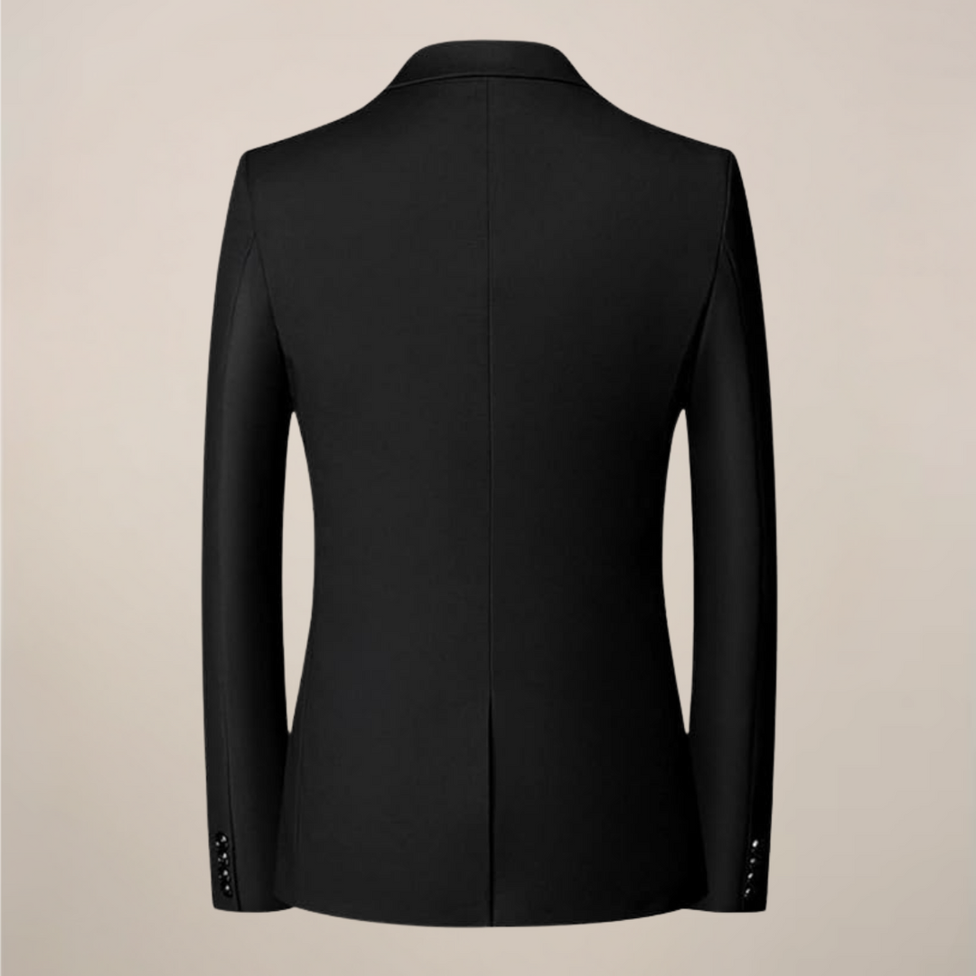 Elegant men's two-button suit jacket, perfect for elevated style, formal attire, or smart-casual fashion.